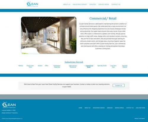 Cllean Facility Services Industries Detail Page